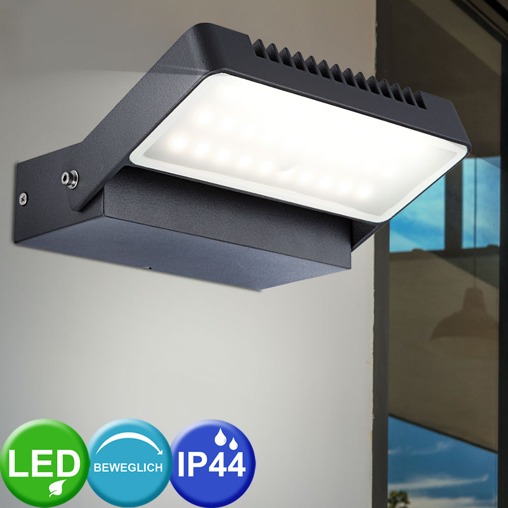 Led 4 Watt Wand Leuchte Lampe Terrasse Aussenbeleuchtung Ip44 Aluminium Garten