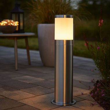 Lampa podłogowa ze stali nierdzewnej do użytku zewnętrznego XELOO
