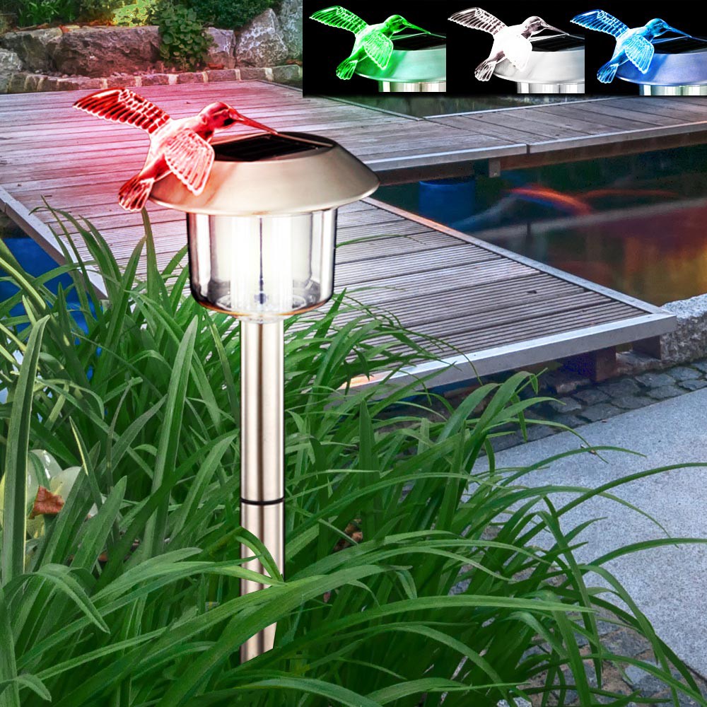 3x Solar Leuchten LED Garten Teich Beleuchtung Außen Terrassen Lampe
