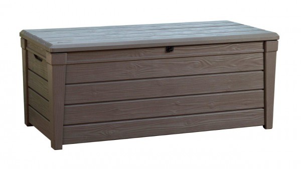 Garten Auflage Truhe Kiste Box Holzoptik Kunststoff Gartenkiste
