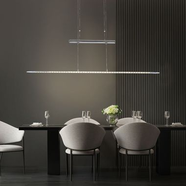 Moderne LED Hängeleuchte aus Chrom TELESTO