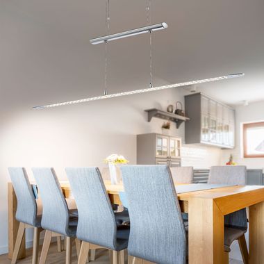 Moderne LED Hängeleuchte aus Chrom TELESTO