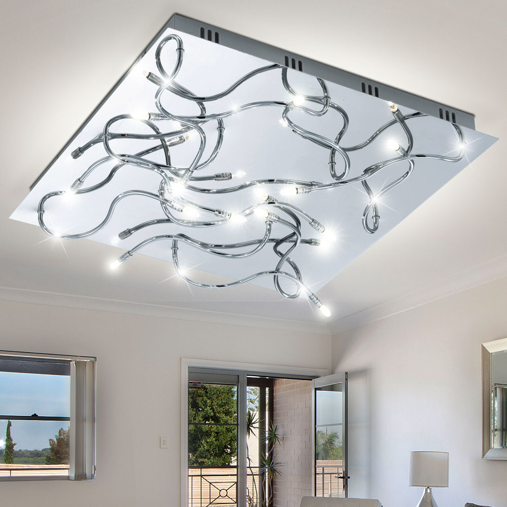 Deckenleuchte 10W quadratisch Wohnzimmerlampe Design eBay | Metall x 12 Decken Lampe