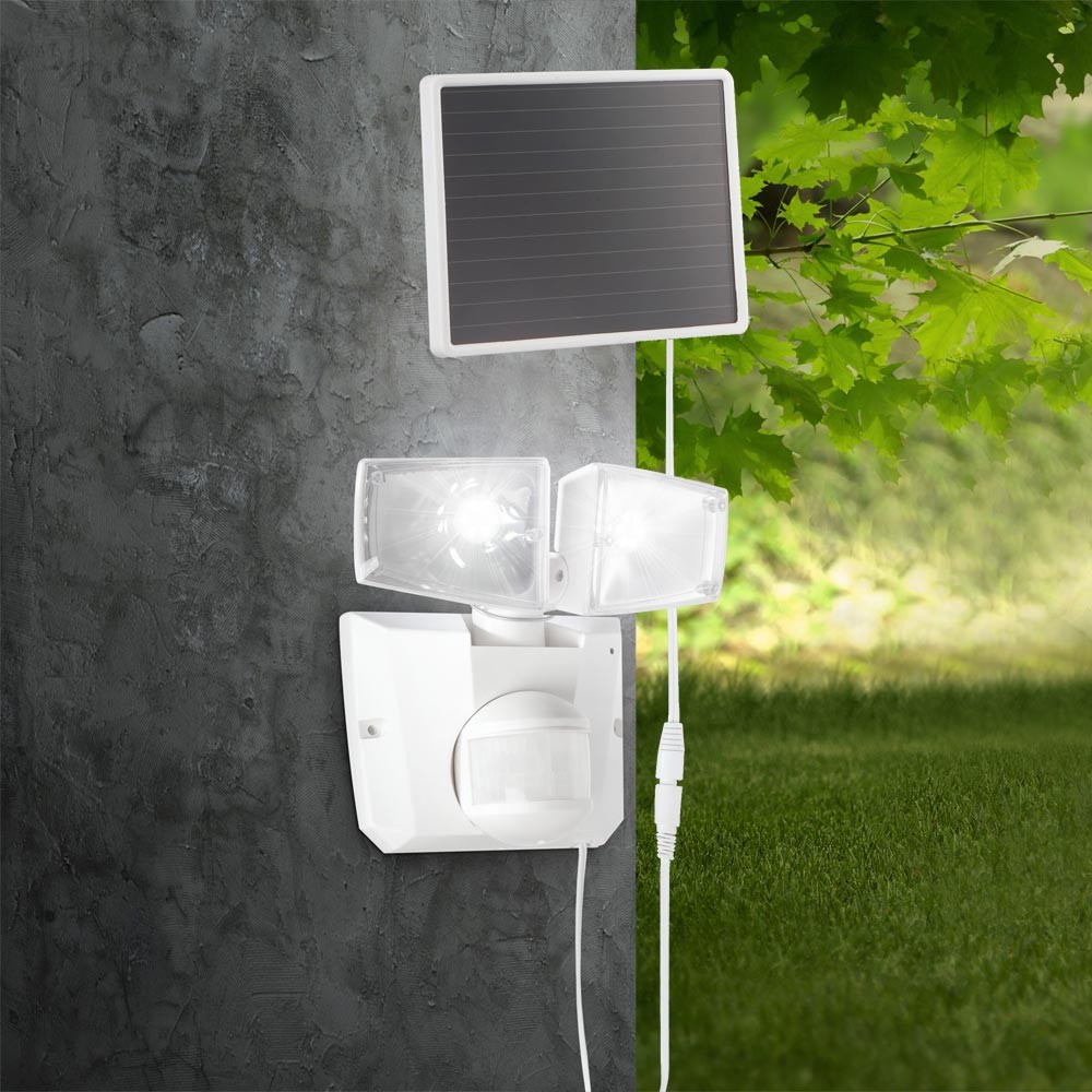 LED SOLAR Spot Außen Leuchte Wand Lampe Mit