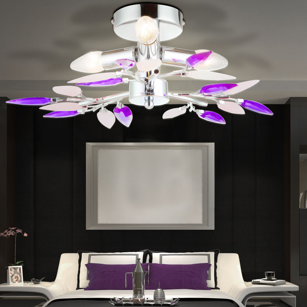 Wohnzimmer Deckenleuchte Design Lampe Esszimmer Decken Leuchte Lila