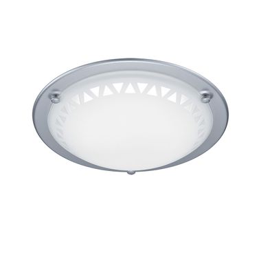 LED plafondlamp, metaal, glas, gesatineerd, D 30cm