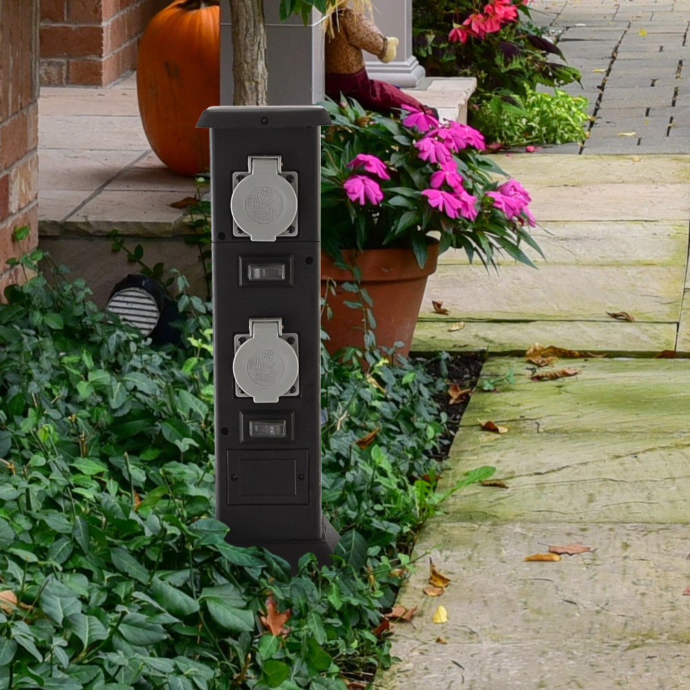 Colonne de Prises de Jardin Polly avec Piquet de Terre pour l
