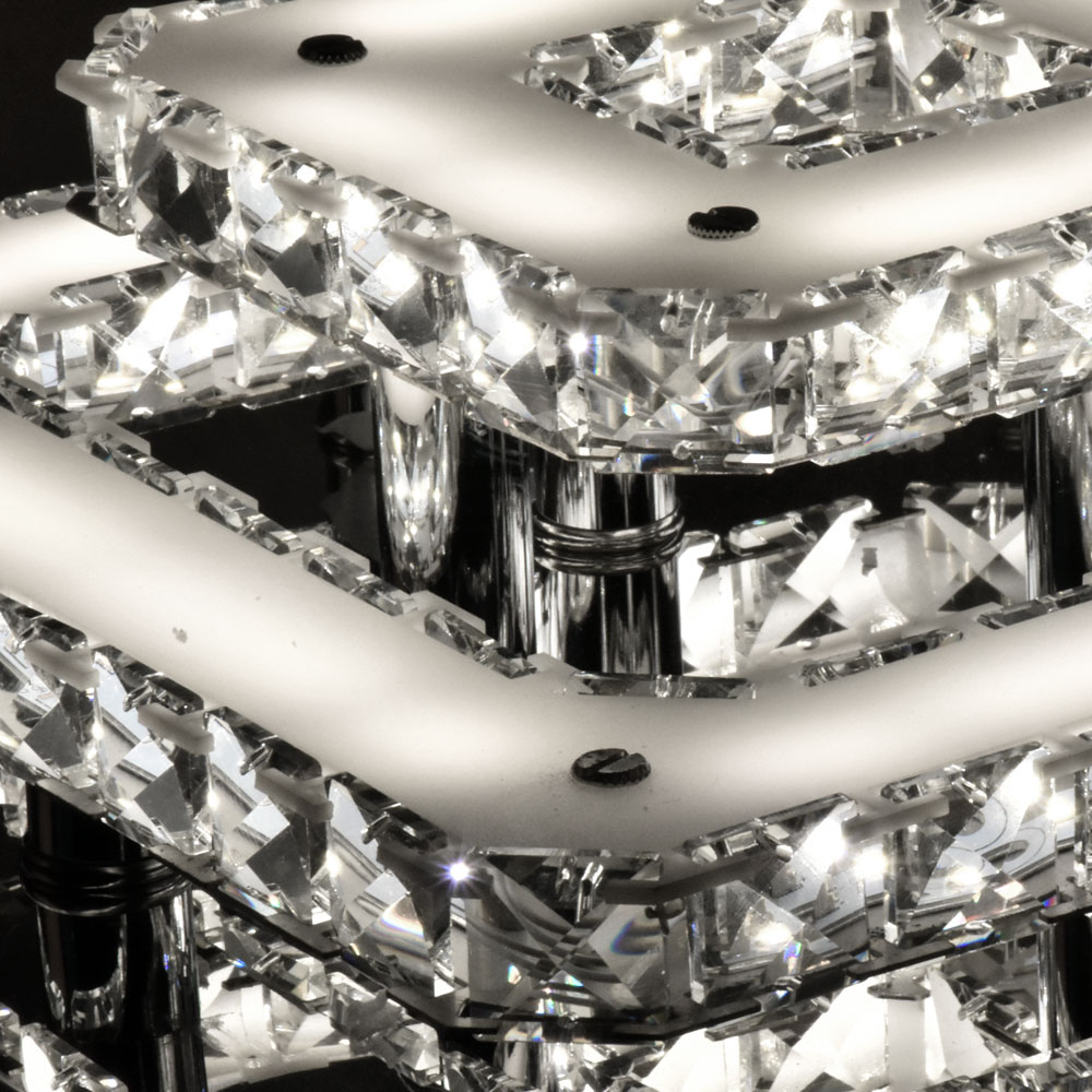 Luxus LED Decken Lampe 18Watt Wohnzimmer Beleuchtung Glas Kristall