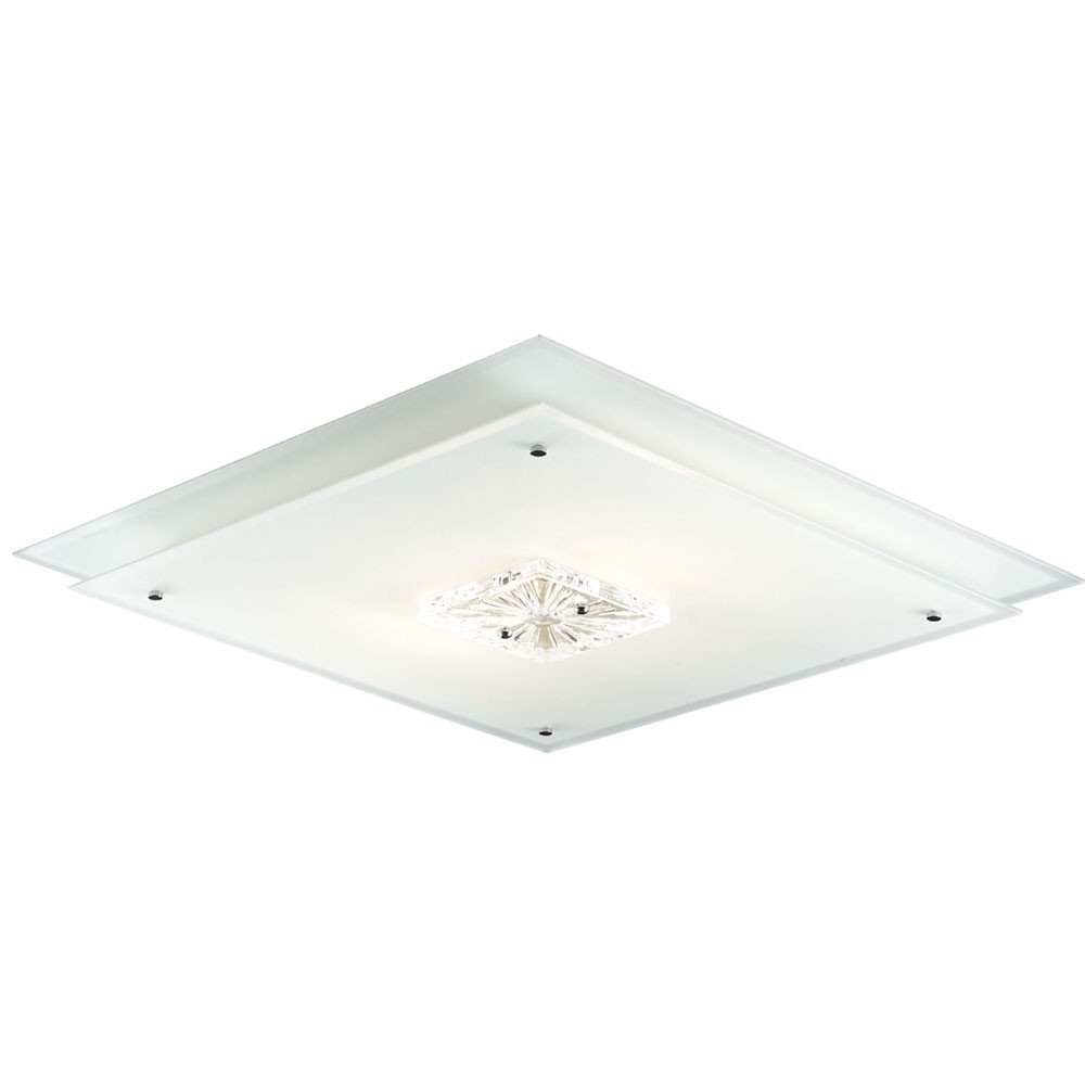 LED Design Decken Lampe Wohn Schlaf Zimmer Beleuchtung Chrom Glas