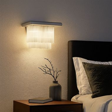 Wall light made of aluminium and glass NAXOS