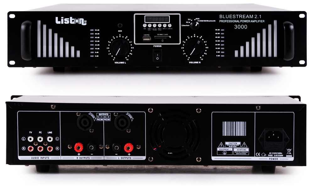 3000W PA-Verstärker mit USB/SD/AUX & Bluetooth Liston 12 – Bild 2