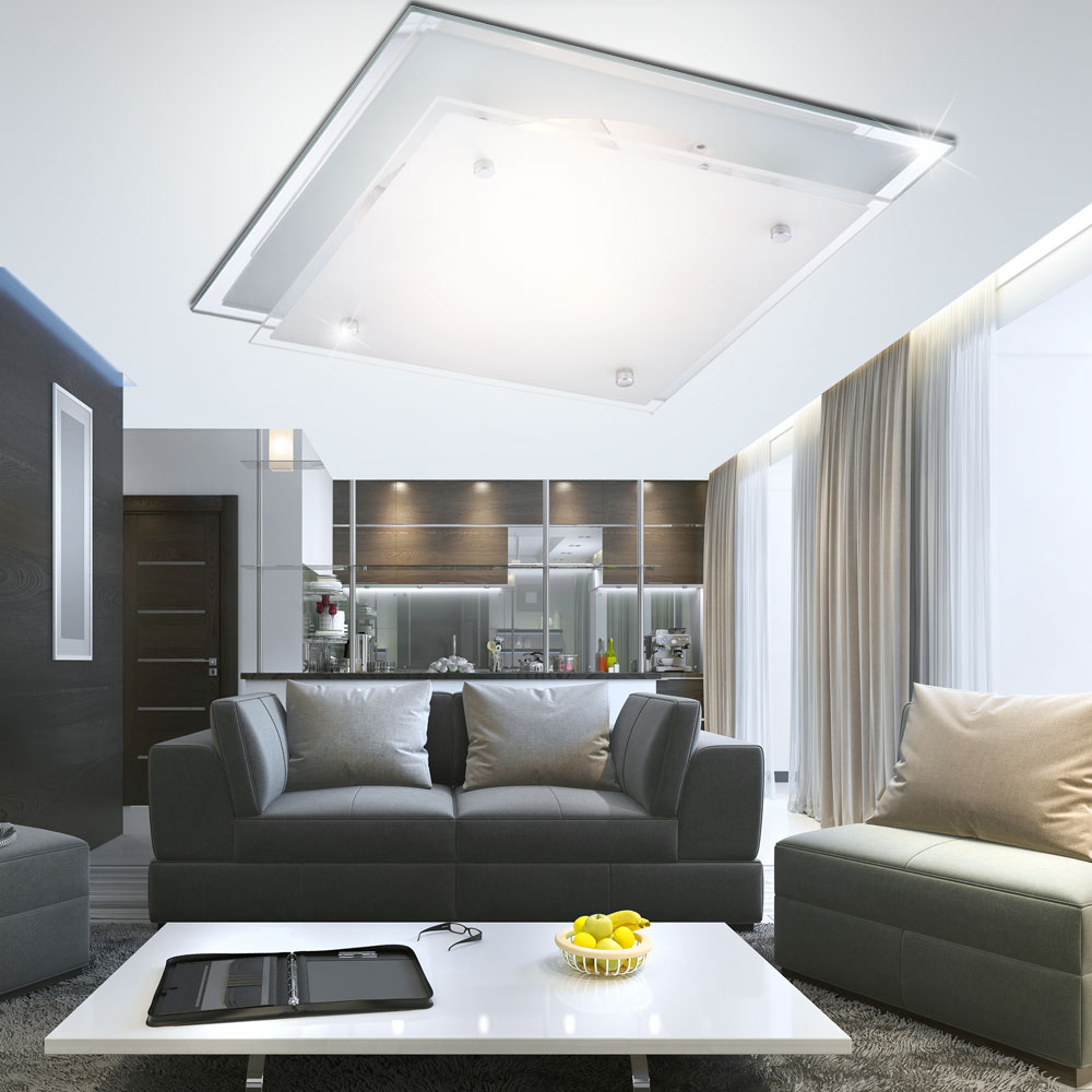 Zeitlose Deckenleuchte aus Metall chrom INDI | MeineLampe