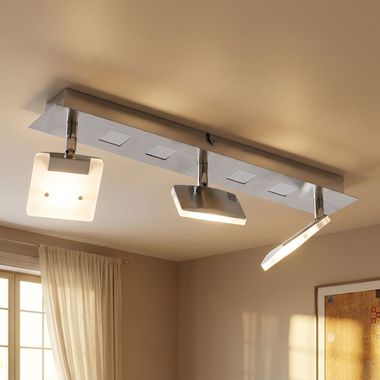 Plafonnier LED, spots réglables, L 45 cm