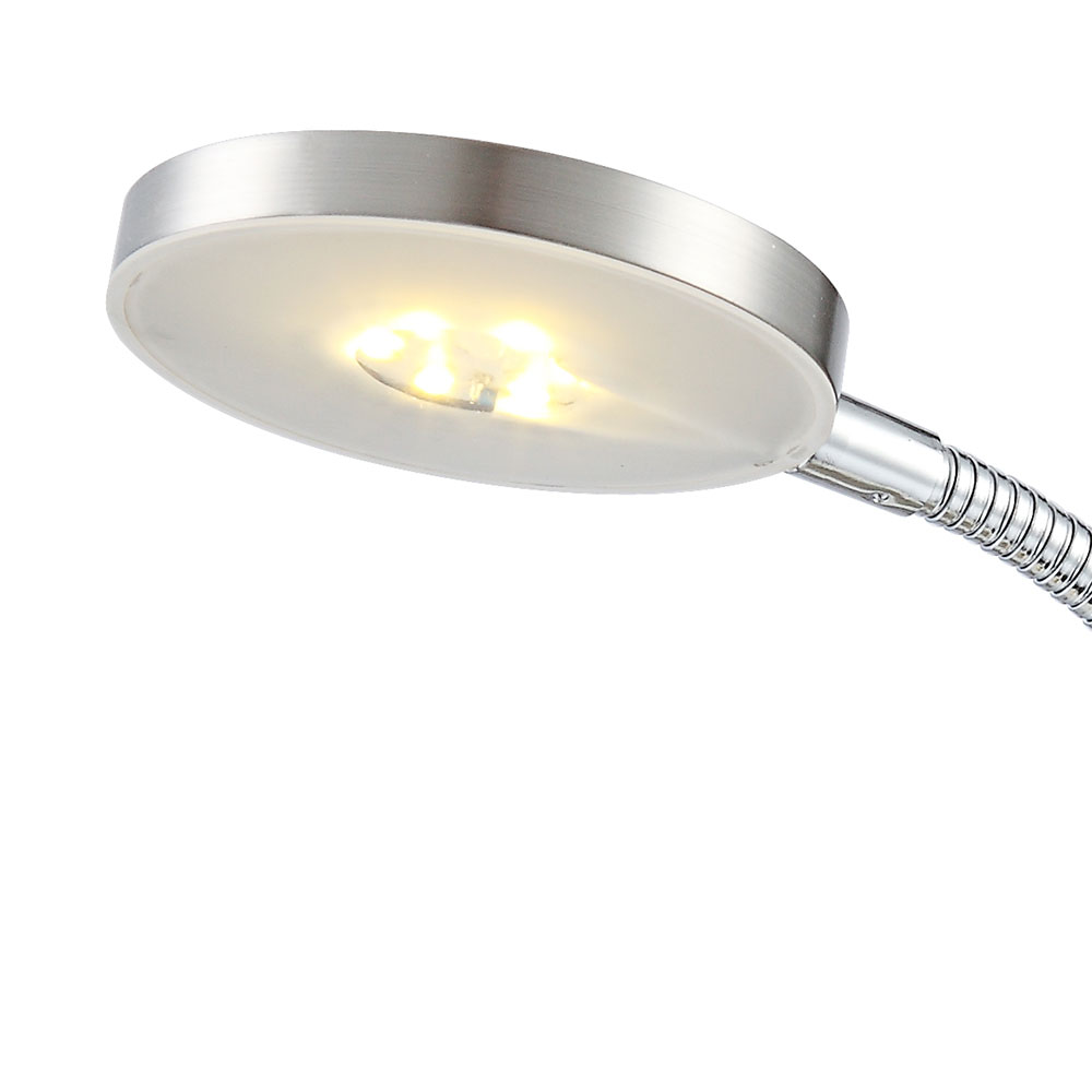 LED Schreib Büro Tisch ETC Spot Schalter Leuchte Chrom Matt | Nickel Flexo Lampe Shop