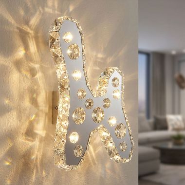 Applique en chrome miroir avec cristaux NUBE