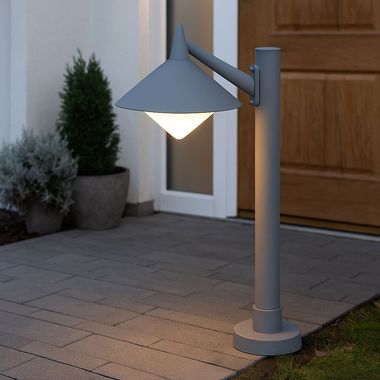 Lampadaire, ALU, gris, H 58 cm, MANHATTAN