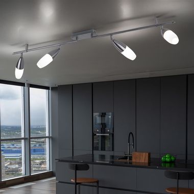 Barra spot a soffitto con faretti mobili