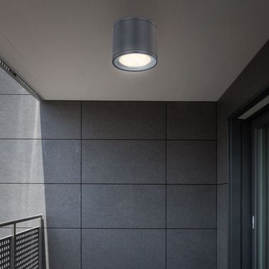 Éclairage plafonnier DEL 6 W luminaire plafond lampe LED aluminium gris sombre
