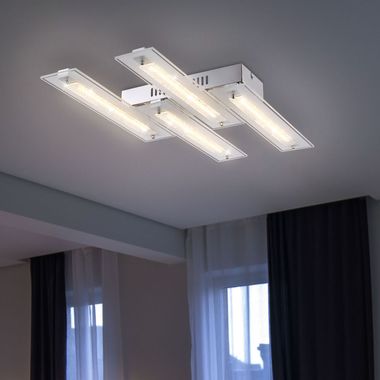 Plafonnier LED source de lumière cristaux de verre RARENIUM