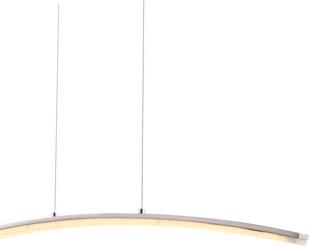 LED Decken Hänge Lampe gebogen Wohnraum Beleuchtung satiniert Pendel