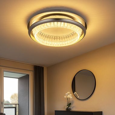 Chic 40W LED dining room ceiling light made of chrome