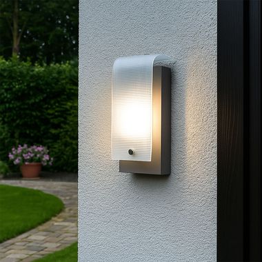 LED wandlamp, gegalvaniseerd, hoogte 22,5 cm