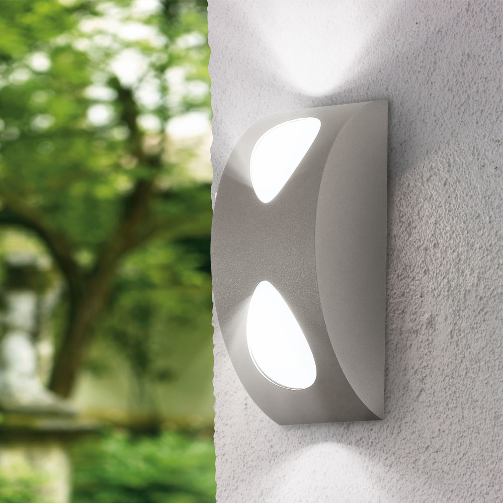 Clásico 2er Pared Luces Fundición LED Set Exterior 9,52 Vatios Hof