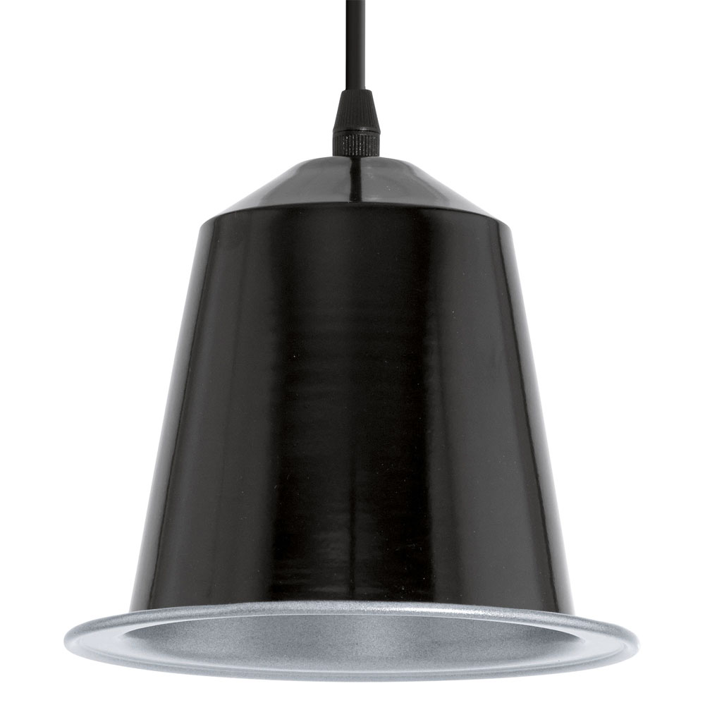 LED 5 Watt Decken Pendel Hänge Lampe Leuchte Stahl schwarz glänzend EGLO  75112 | ETC Shop
