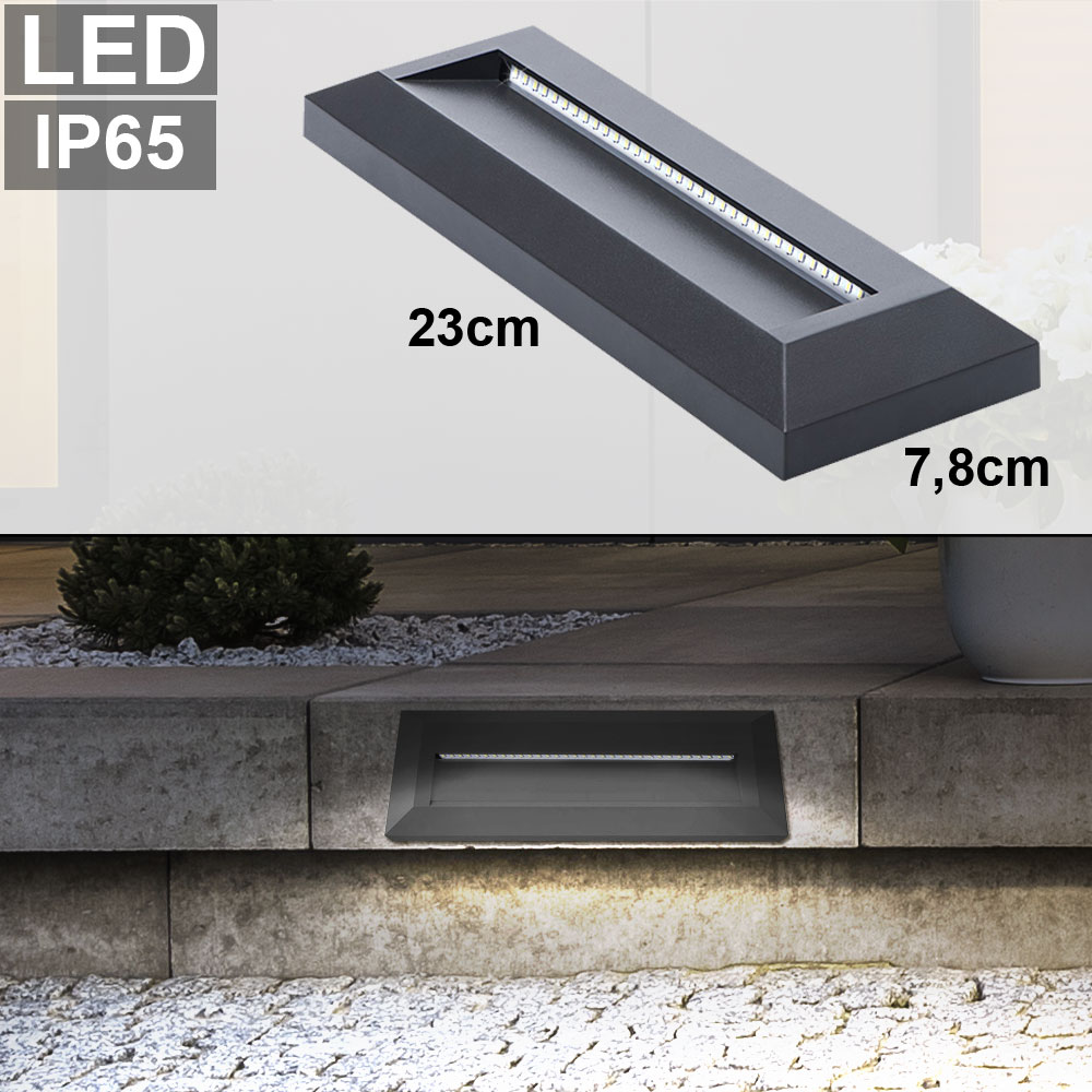 Outdoor & Terrasse LED Außen Wand Leuchte Fassaden Strahler Garagen