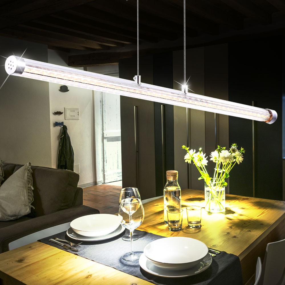 LED Decken Hänge Leuchte Küchen Tisch Beleuchtung Glas Pendel Lampe