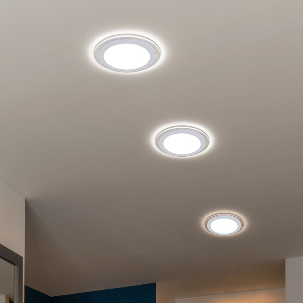 4er Set LED Einbau Strahler Wohn Zimmer Spot Beleuchtung Flur Lampen Wand  Decken Leuchten