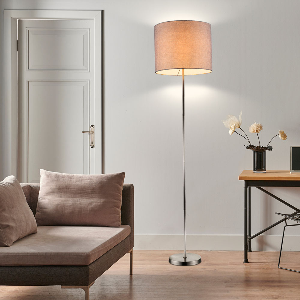 Design Steh Leuchte Textil Höhe 160 cm Beleuchtung Stand Lampe Decken  Fluter Schalter | ETC Shop