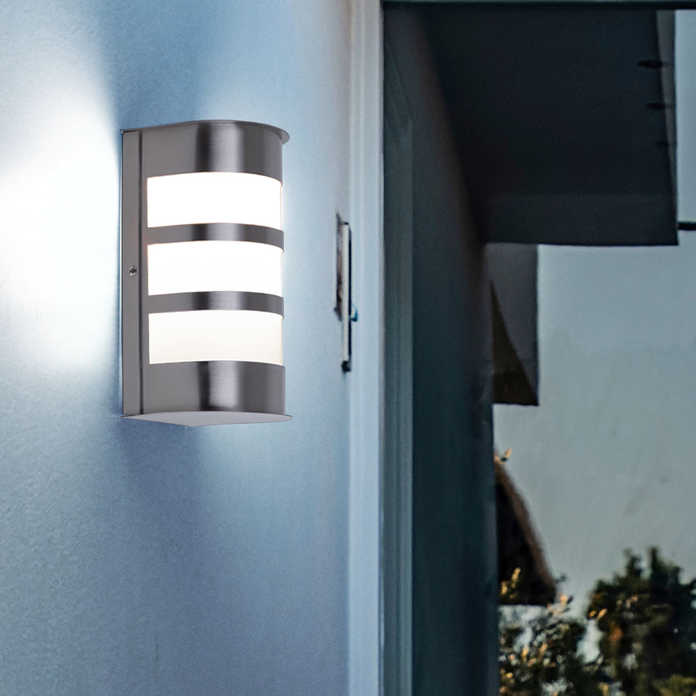 Dapo Edelstahl Gartenleuchten Set 4x - LED Wegeleuchten Mit Erdspieß IP44