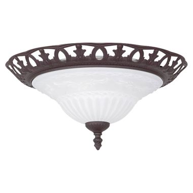 Klassieke 2-lichts plafondlamp in roestkleur