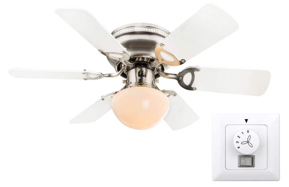 Decken Ventilator Lampe Leuchte Zug- Wand- Schalter Beleuchtung Kühler