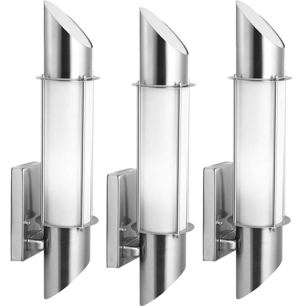 3er Set Design Außen Wand Spot Strahler Lampe Outdoor IP44 Haus Fassade