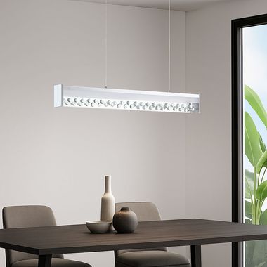 Kryształowa lampa wisząca LED, szerokość 66 cm FILANA