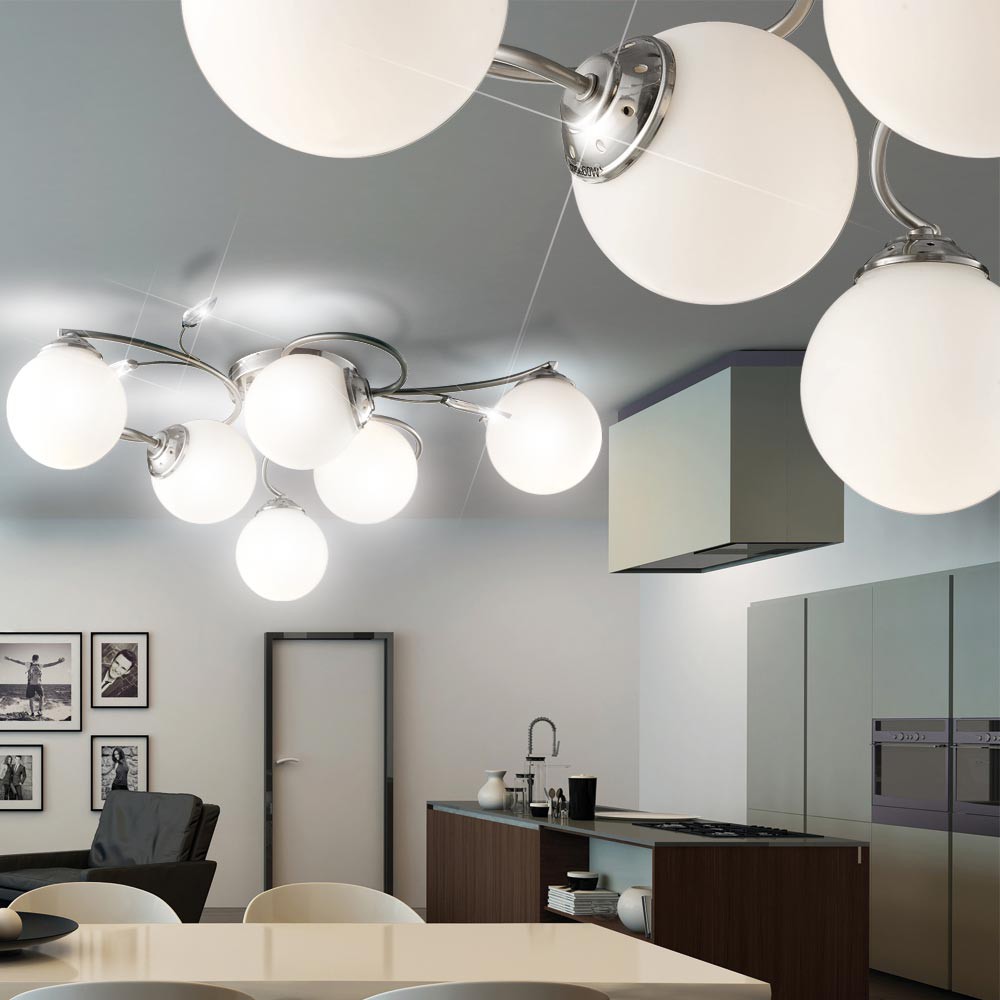 LED 30W Deckenlampe Wohn-Ess-Schlaf-Zimmer Decken Leuchte 6-flammig