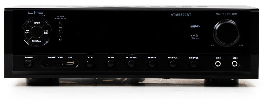 Bluetooth USB SD MP3 Verstärker Fernbedienung Funk Mikrofon Karaoke