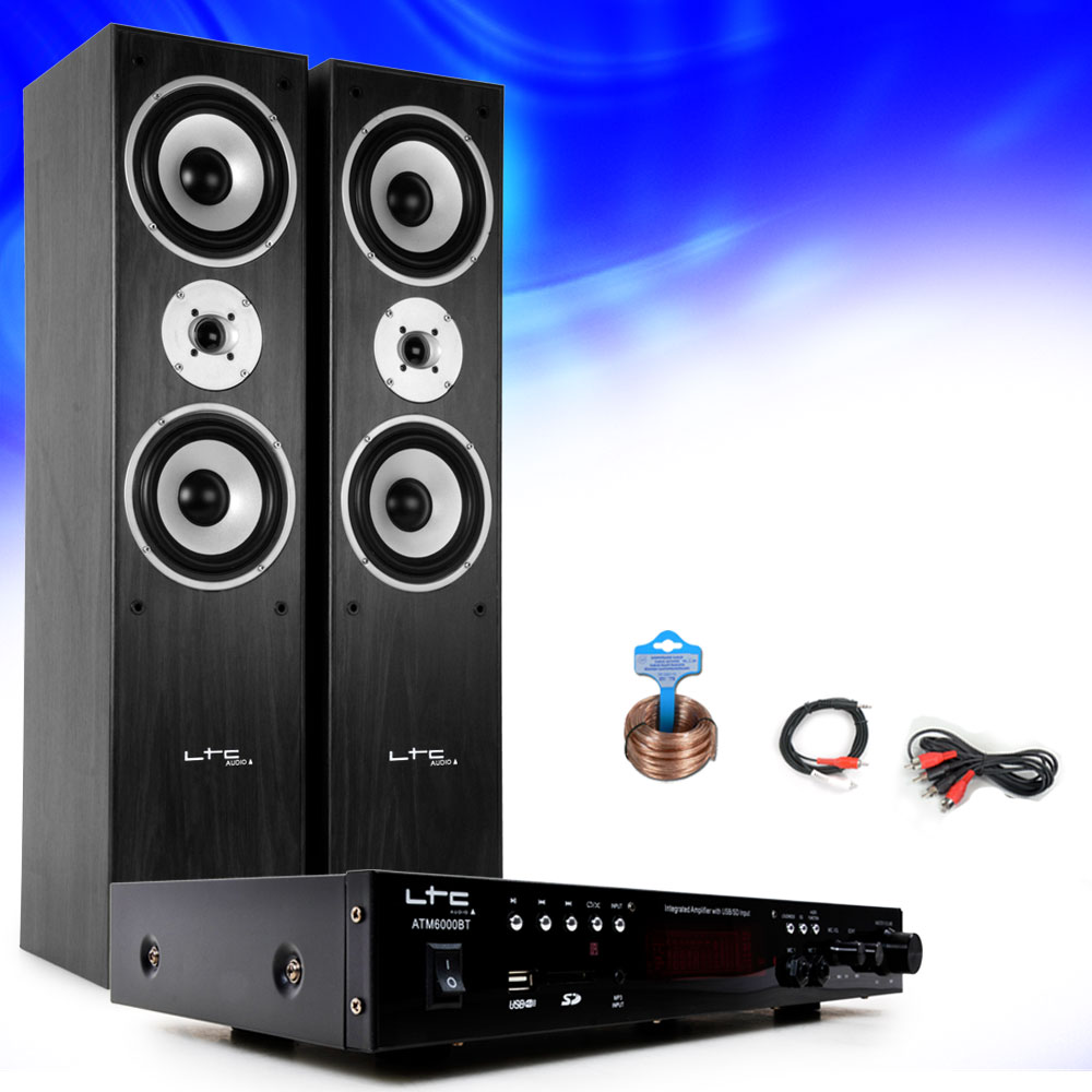 Hifi Casa Equipo de Música Bluetooth USB MP3 Amplificador Cajas