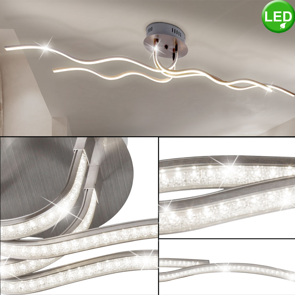 LED Decken Lampe 30W Kristall Effekt Folie Ess-Zimmer Wellen Flur