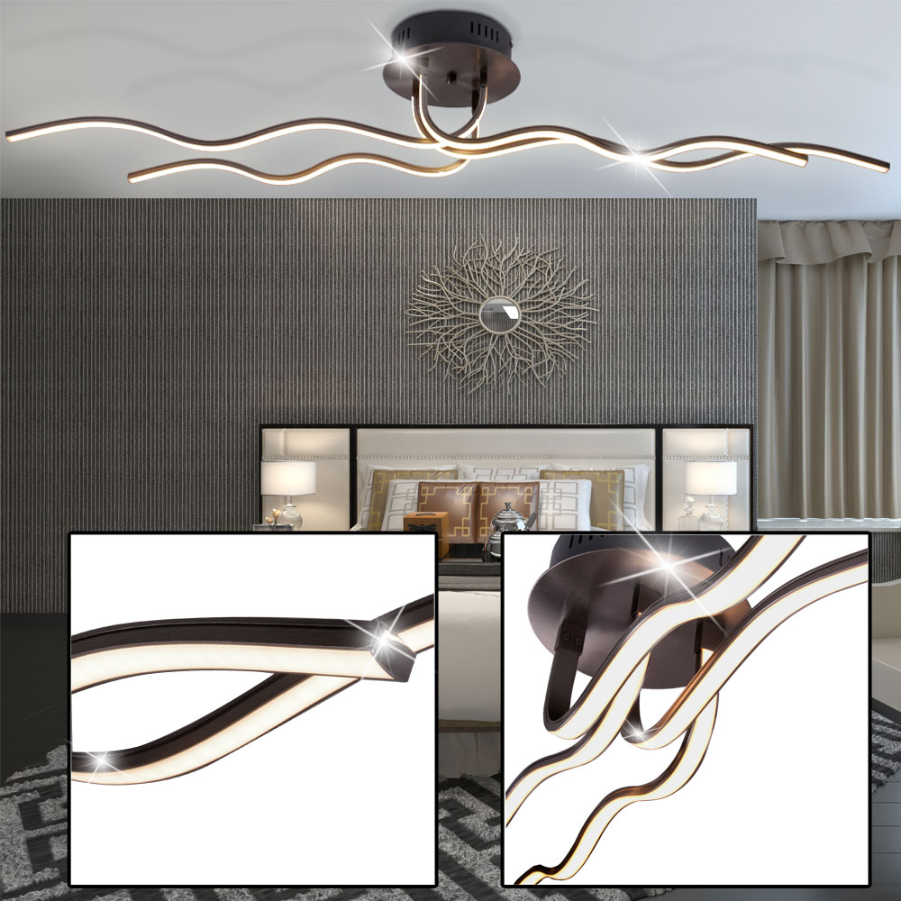 LED Decken Lampe 30W Kristall Effekt Folie Ess-Zimmer Wellen Flur