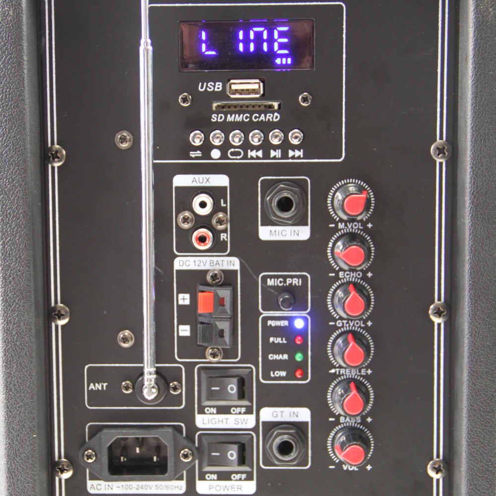 700W Mobile LED Musikanlage mit USB/SD Bluetooth und Mikro – Bild 7