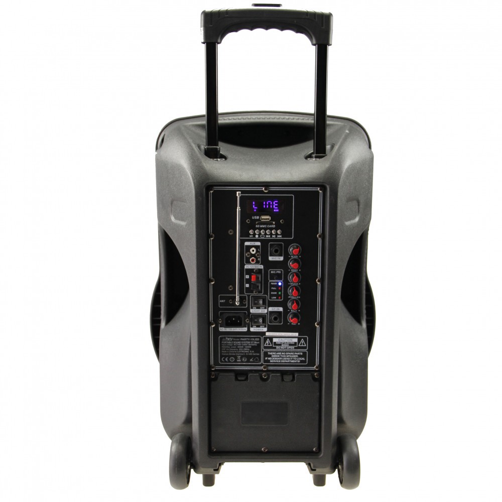 700W Mobile LED Musikanlage USB/SD Bluetooth inkl. 2x Mikro – Bild 4