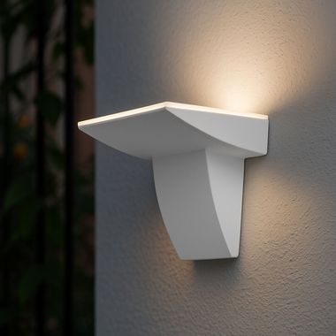 Lampa ścienna LED, biała, IP44, wys. 14 cm, FONTELA
