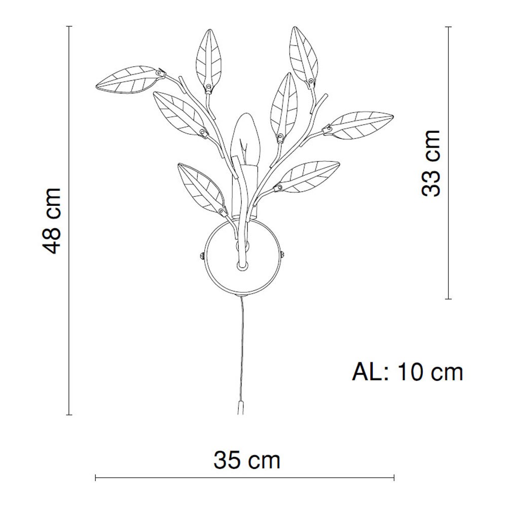 2er Set Wand Leuchten Lichter Schlaf Zimmer Blätter Design Lampen Zug