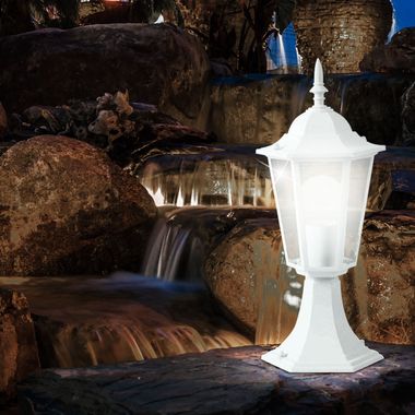 Design floor lantern in white for outdoors VT-753