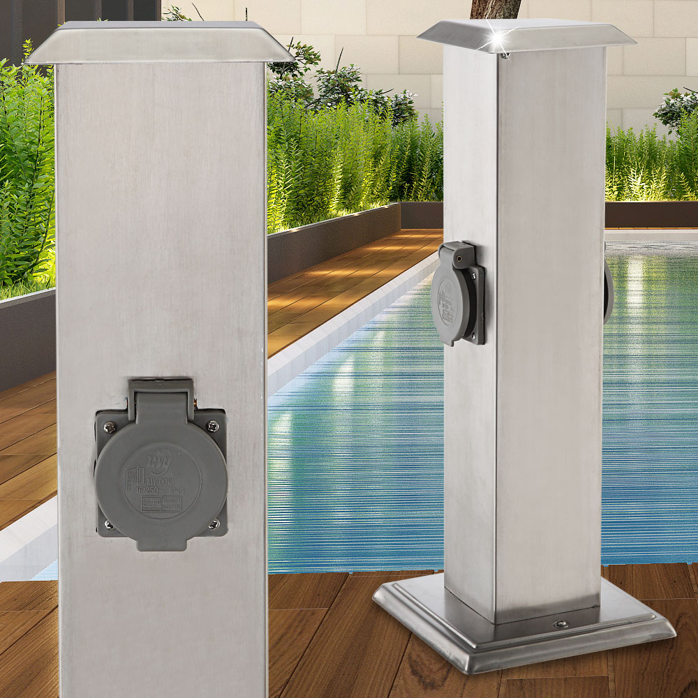 Outdoor Socket Stand Lamp Timer Power Column Energy Distributor Spike