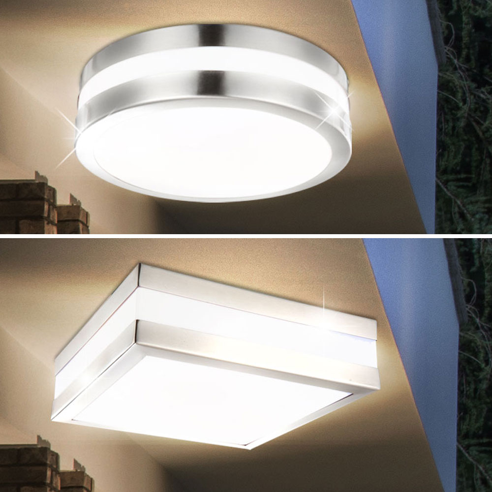 Design Außen Decken Leuchten Edelstahl Haus Tür Beleuchtung E27