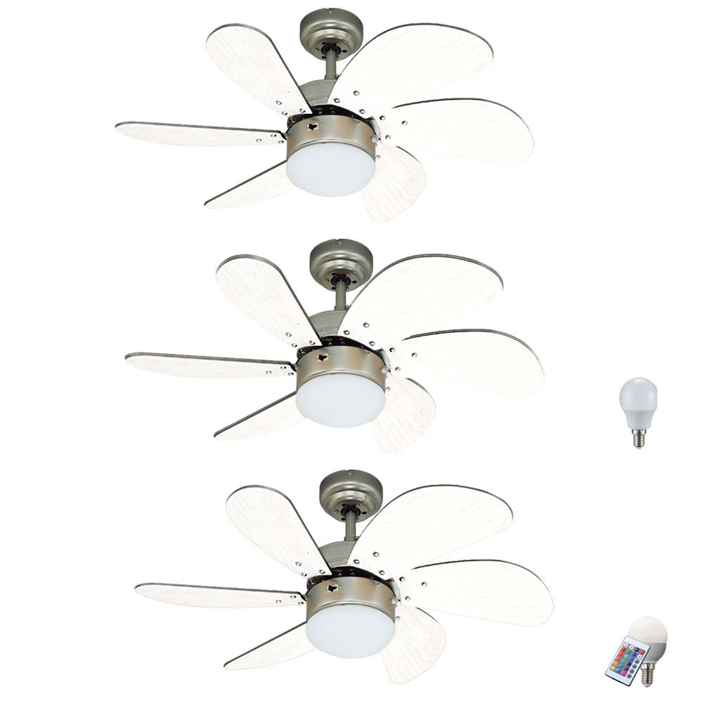 60 Watt Decken Ventilator LED Beleuchtung Raum Kühler RGB Big Light | eBay